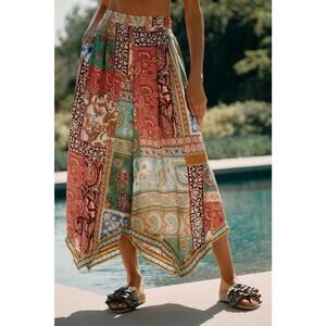 Anthropologie Multicolor Patchwork Wide Leg Pants